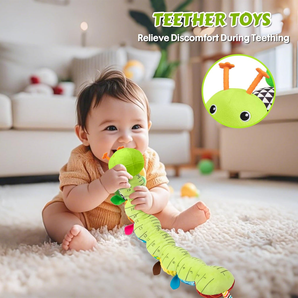 Musical caterpillar tummy time toy for babies 0 to 12 months