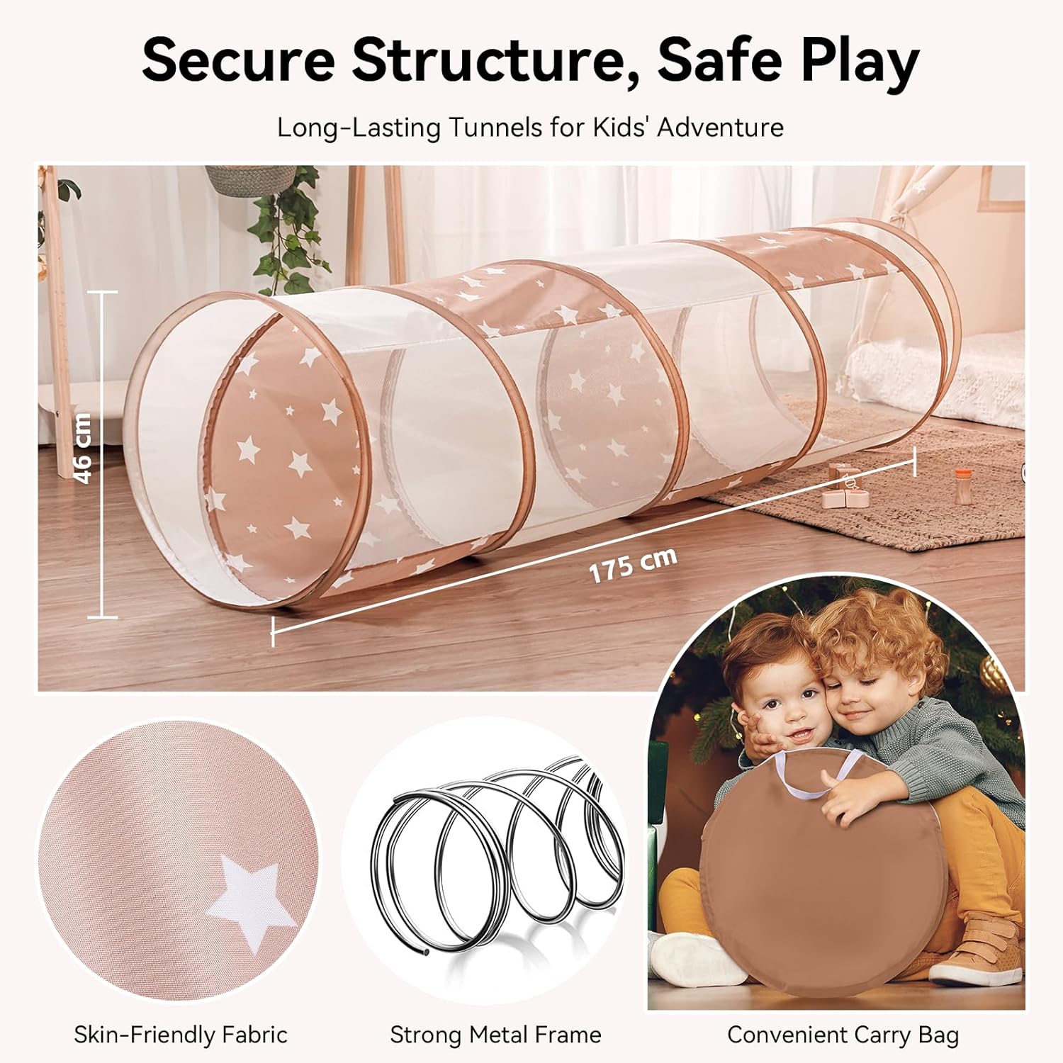 Indoor crawl tunnel play toy for toddlers and young children