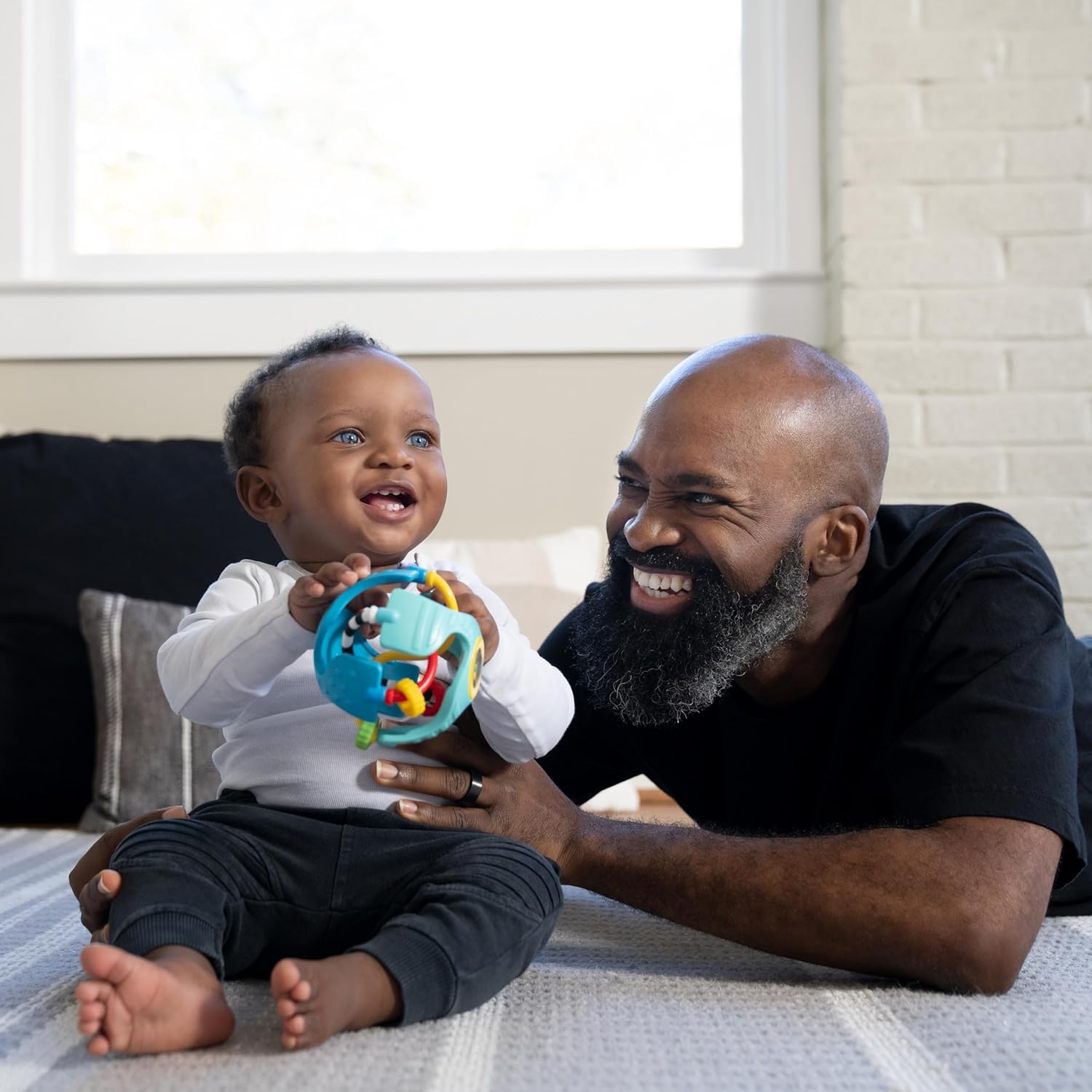 Sensory rattle ball toy for babies 3 months and up